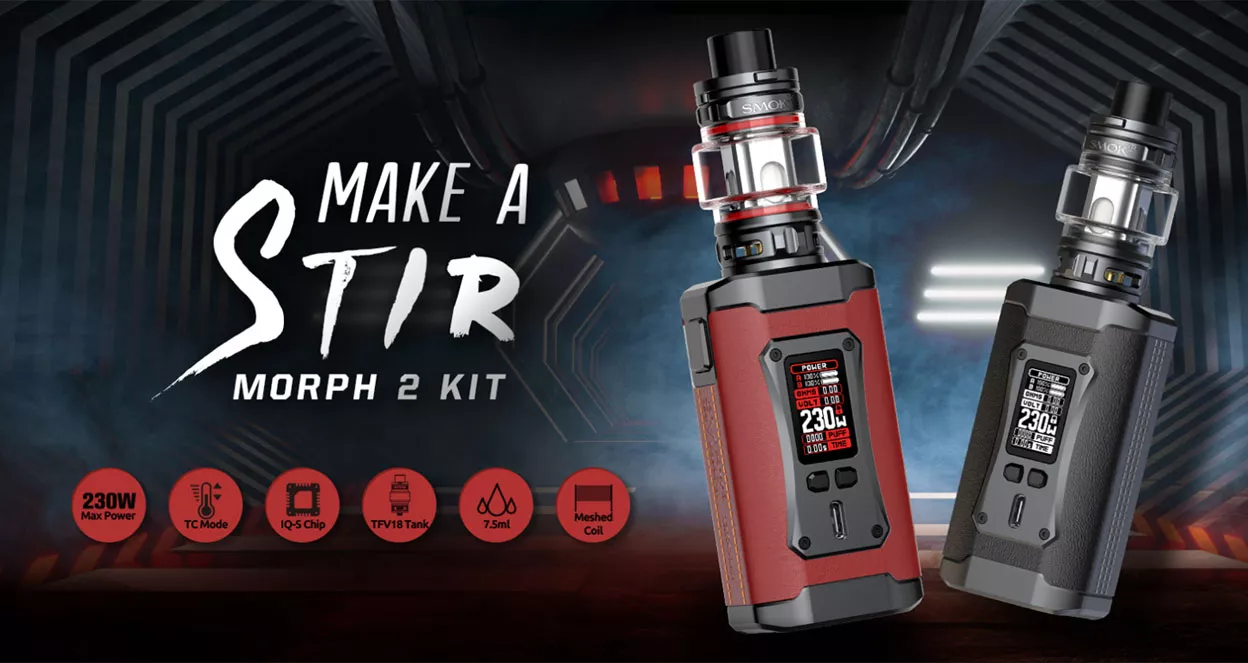 SMOK MORPH 2 230W Mod Kit With TFV18 Tank 7.5ml