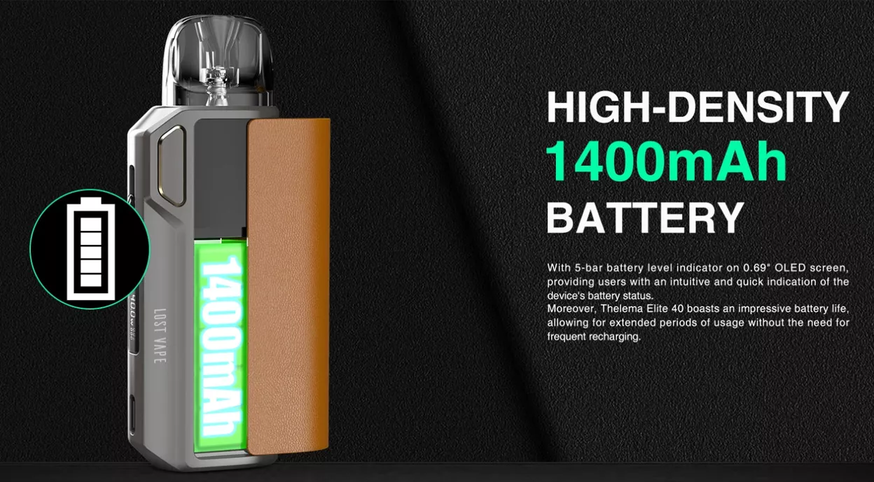 1400mAh battery