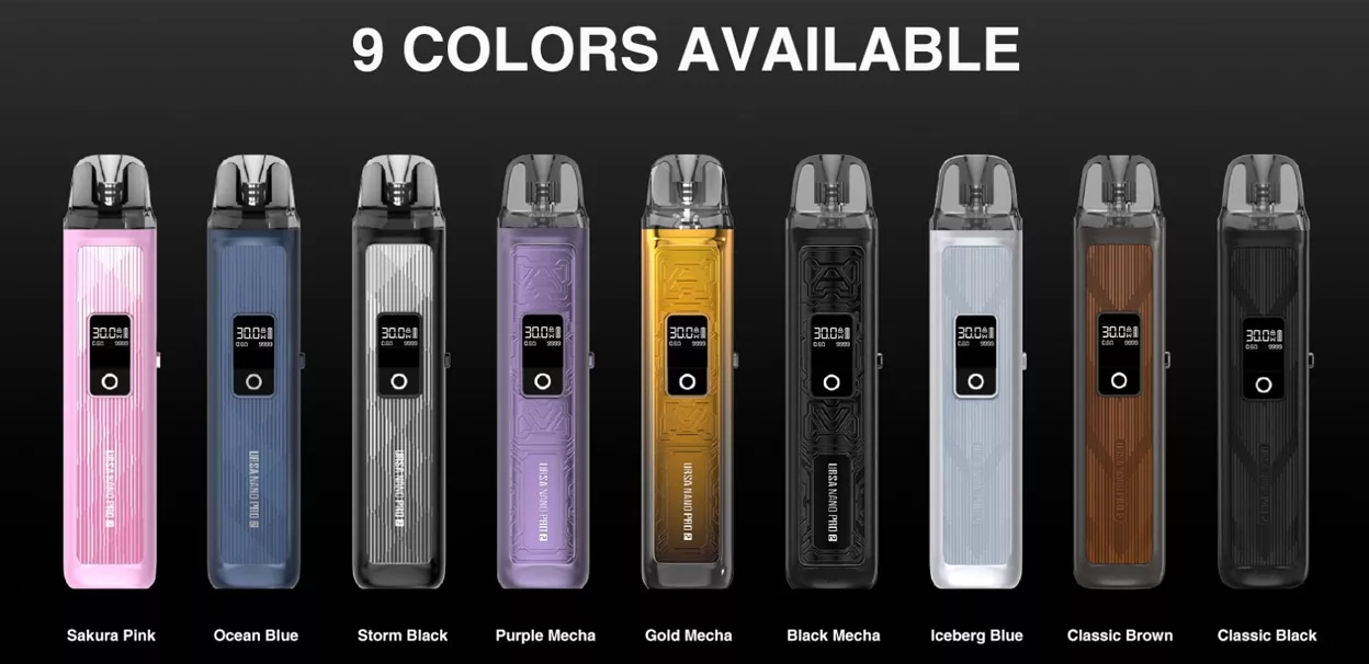 9 colors available