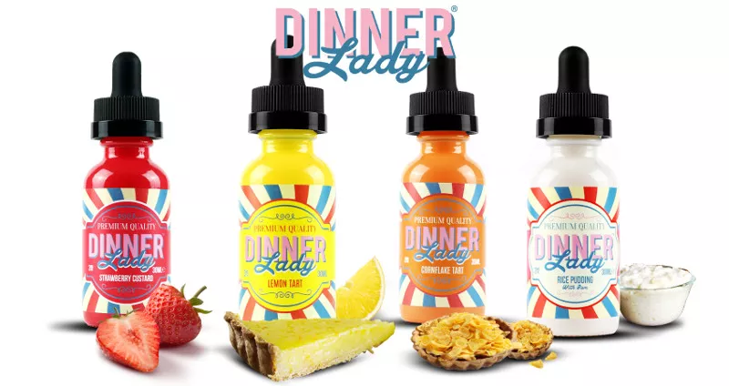 Dinner Lady brand, premium e-liquid, e-juice