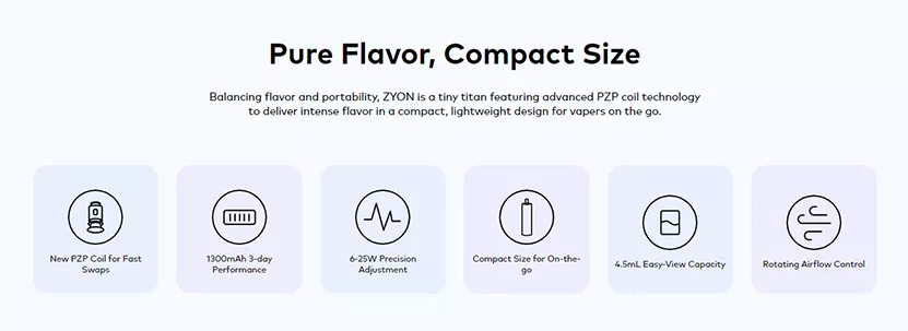 Pure Flavor, Compact Size