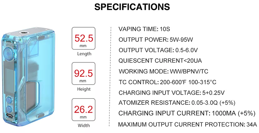 specifications