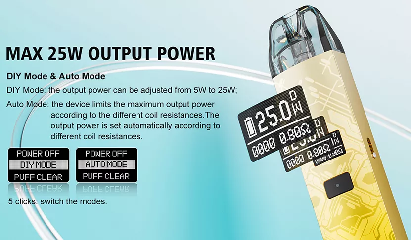 25W output power