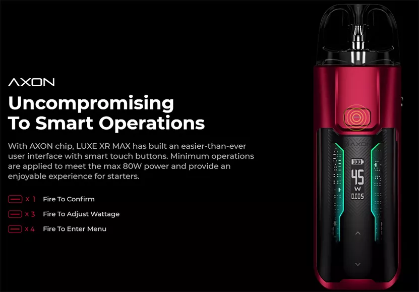 VAPORESSO LUXE XR MAX KIT CMF VERSION details