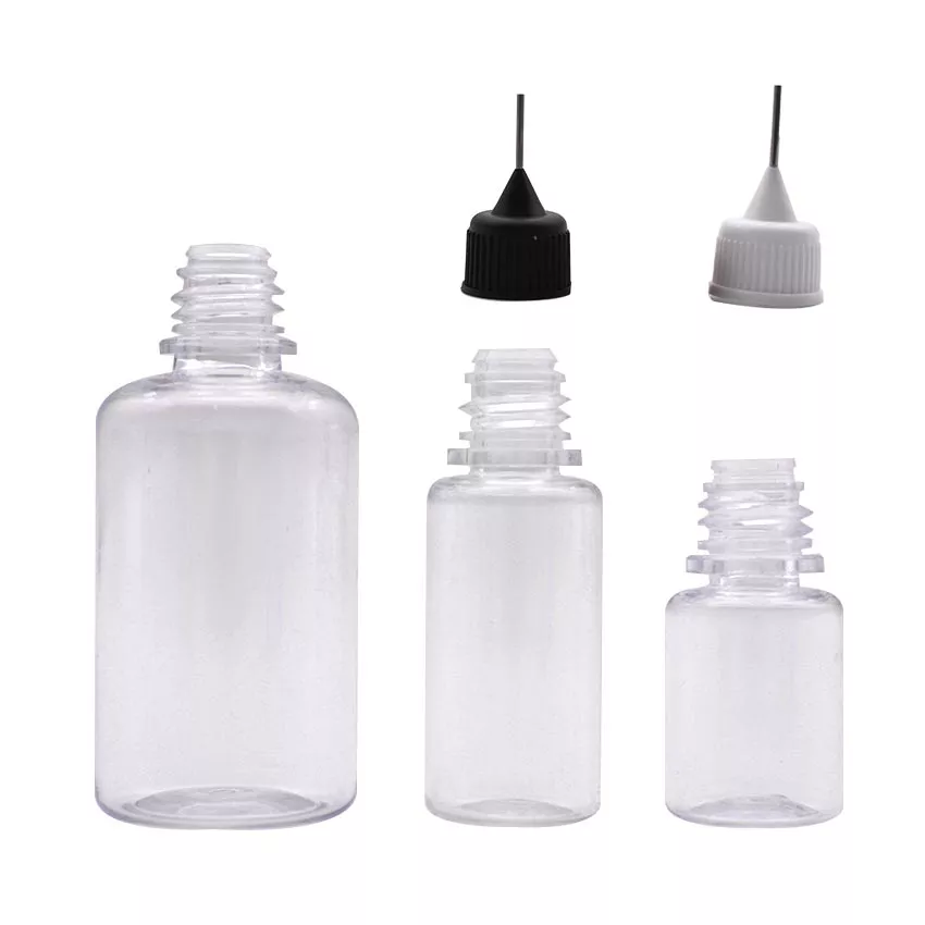 PET Empty Plastic Squeezable Liquid Dropper Filling Bottles With Needle Tipin the UK Delivery