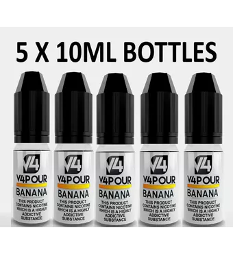 5 X 10ml Banana E Liquid by V4 V4POUR £10.59
