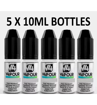 5 X 10ml Menthol E Liquid by V4 V4POUR £10.59