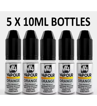 5 X 10ml Orange E Liquid by V4 V4POUR £10.59