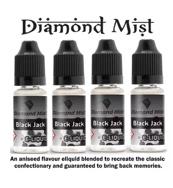 4 X Black Jack E Liquid By Diamond Mist E Liquid 40ml £9.89