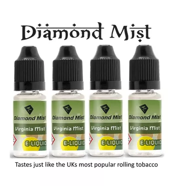 4 x Virginia Mist Tobacco E Liquid By Diamond Mist E Liquid 40ml £9.89