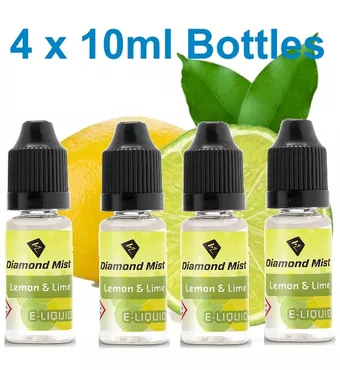 4 x Lemon & Lime E Liquid By Diamond Mist E Liquid 40ml £9.89