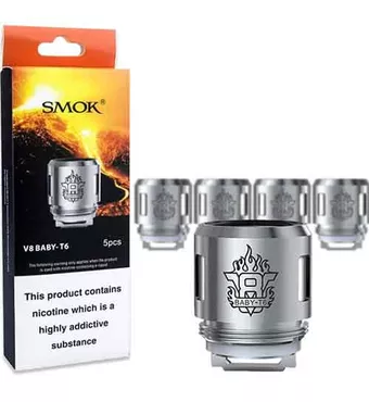 Smok V8 Baby-T6 Core Replacement Coil for TFV8 Baby Tank 5pcs- 0.2ohm £7.34