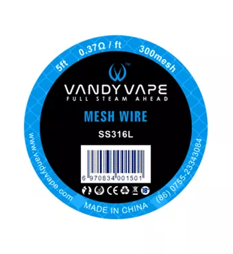 5ft Vandy Vape SS316L Mesh Wire 300mesh £2.91