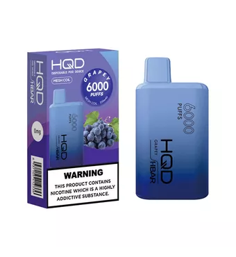 0mg HQD HBAR Disposable Vape Device 6000 Puffs £12.46