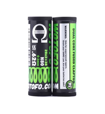 Wotofo 0.62ohm Dual Core Fused Clapton Prebuilt Coils 10pcs £3.13