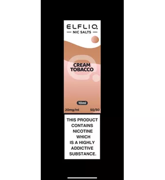 Elf Bar ELFLIQ - Nic Salt - Cream Tobacco £1.33