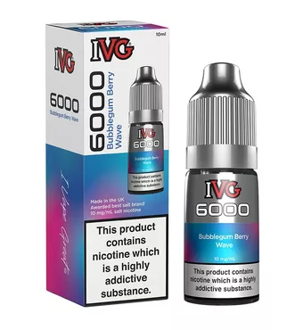 IVG 6000 - Nic Salt - Bubblegum Berry Wave £1.97