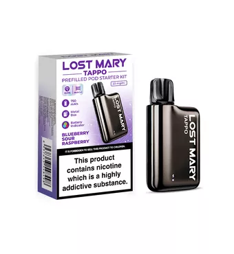 Lost Mary Tappo Pro Pre Filled Pod Kit - Dark Bronze [Blueberry Sour Raspberry 20mg] £5.78