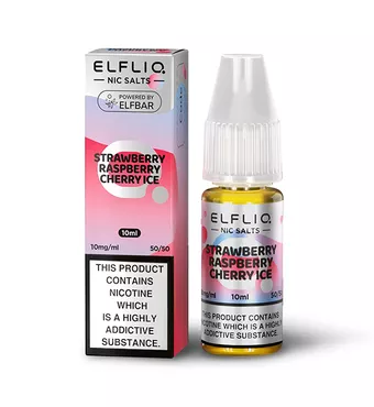 Elf Bar ELFLIQ - Nic Salt - Strawberry Raspberry Cherry Ice £1.33
