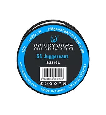 Vandy Vape Juggernaut Wire SS316L (28ga+37ga)*2+24ga*37ga 10ft £5.72