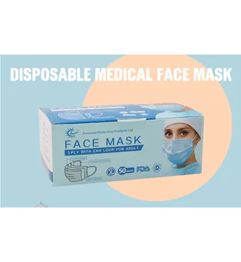 3 Ply Disposable Medical Face Mask 50pcs US Free UPS Shipping £18.29